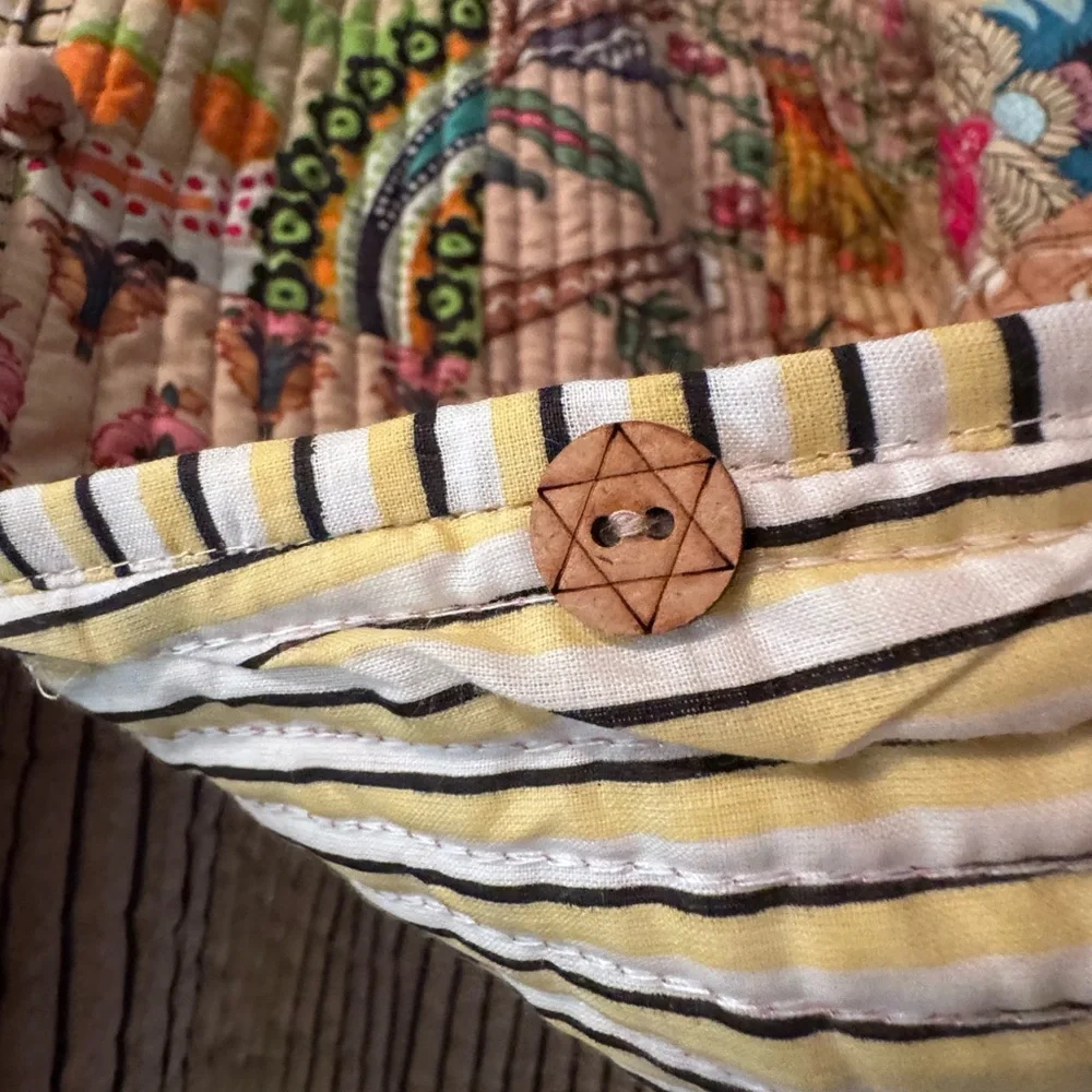 Colorful Patchwork Kantha Reversible Jacket - Picture 3 of 9